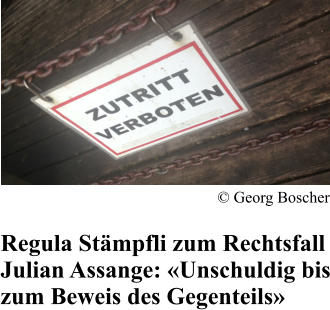 � Georg Boscher  Regula St�mpfli zum Rechtsfall Julian Assange: �Unschuldig bis zum Beweis des Gegenteils�