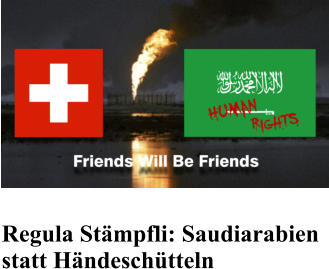 Regula St�mpfli: Saudiarabien statt H�ndesch�tteln
